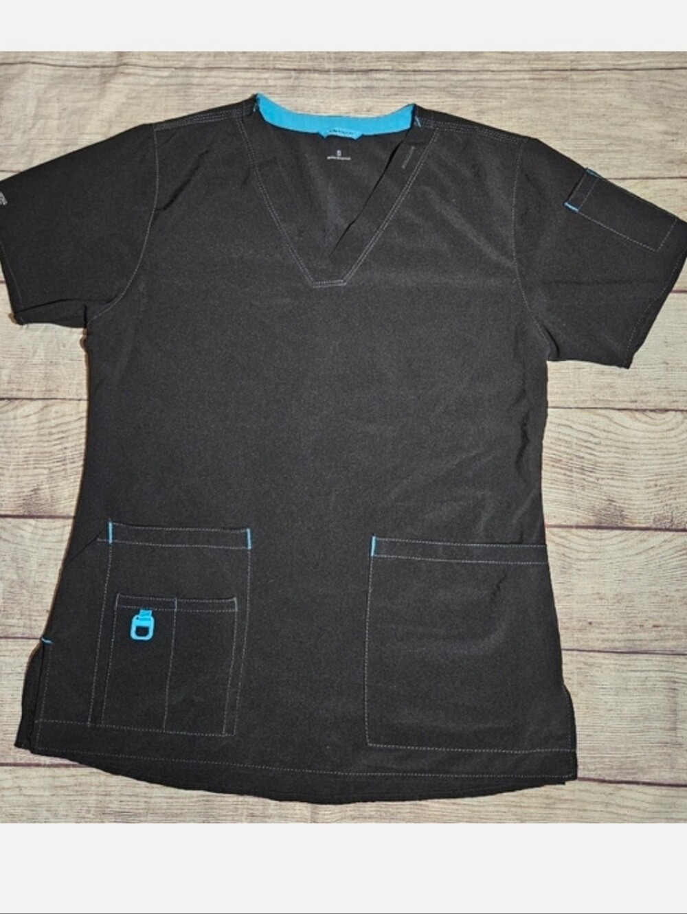 Carhartt Force Cross-Flex Modern Fit V-Neck Black Scrub Top